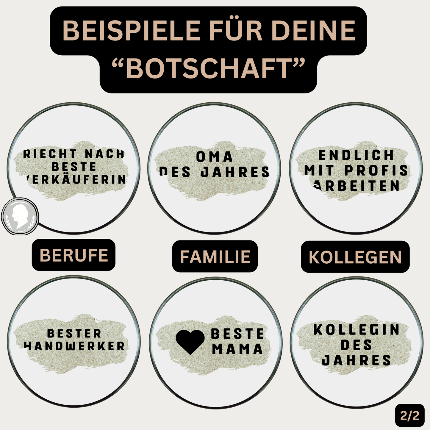 Deine verdeckte Botschaft Personalisieren: Kreative Premium RUBBELKERZE mit verdeckter BOTSCHAFT Duftkerze im Glas mit PERSONALISIERBAREM Kerzendeckel
