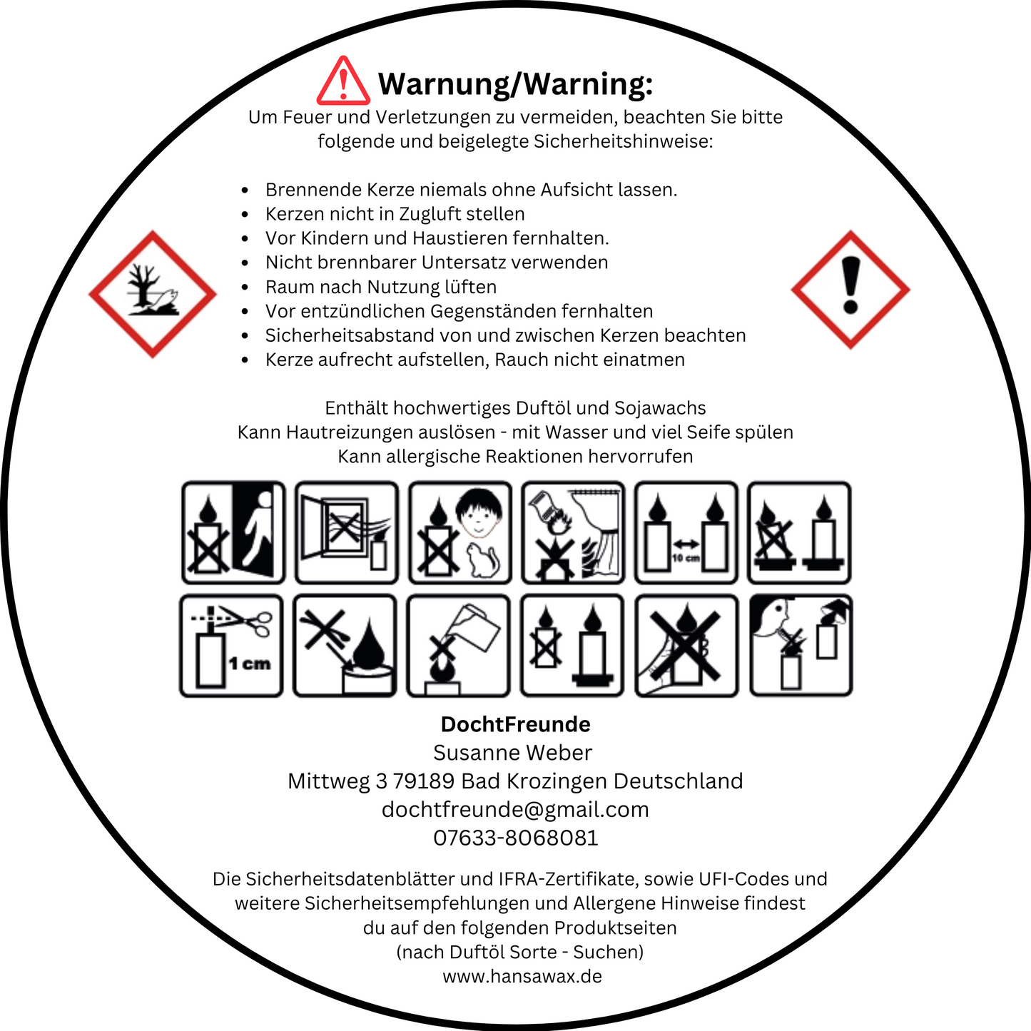 KennzeichnungWarnungSicherheitsetikett DochTFreunde