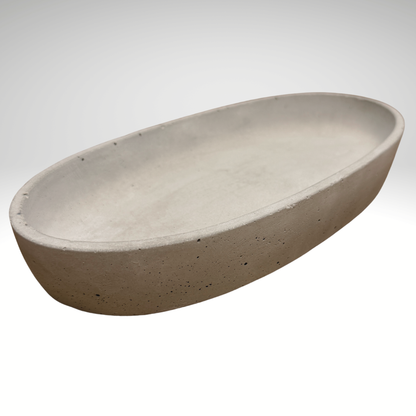 Handgemachte Betonschale "Oval" (29 cm) – Minimalistische Deko- & Ablageschale