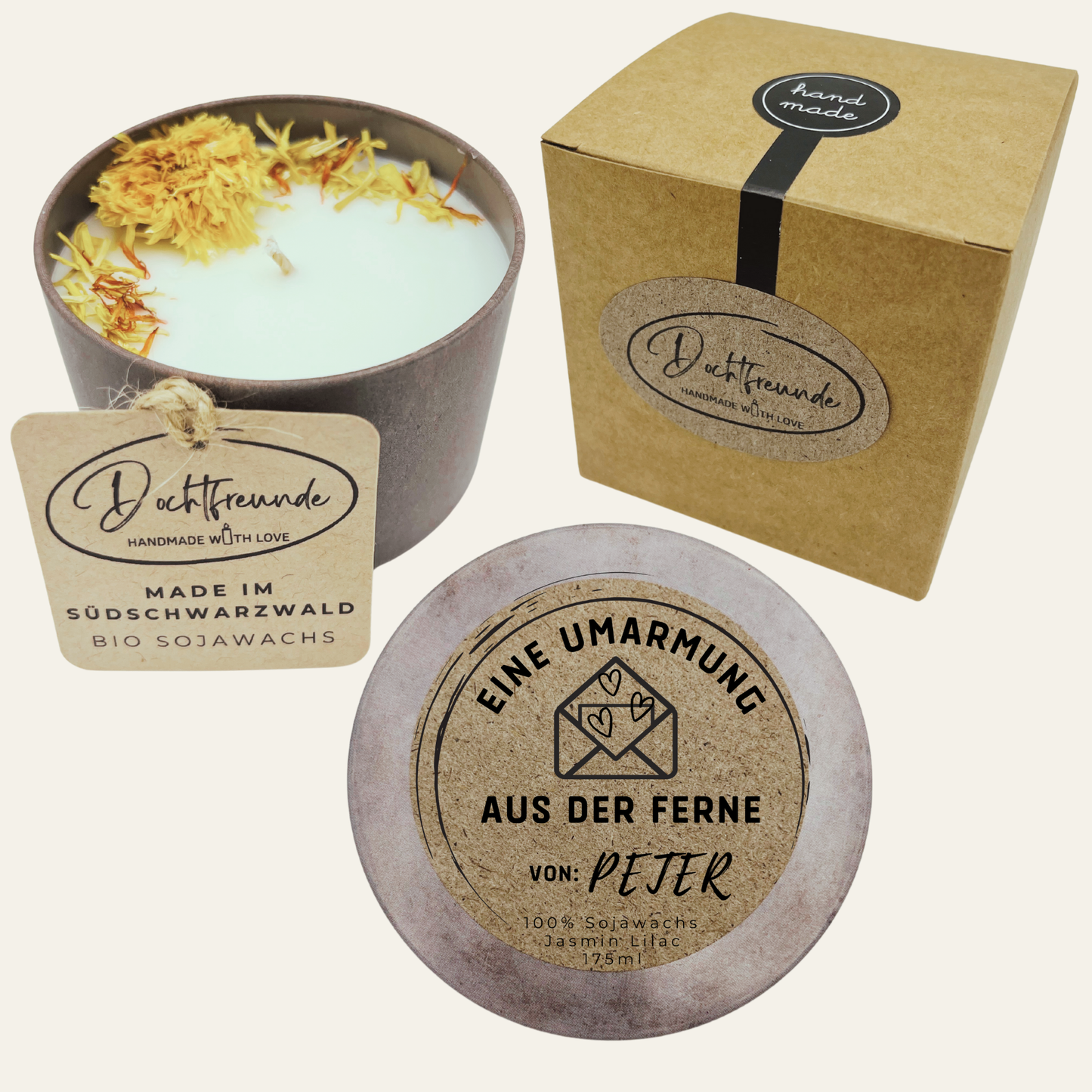 DochtFreunde Personalisierte Duftkerze mit Namen und Datum | Valentinstag Geschenk für Sie und Ihn | Lustig und Romantisch (Nervensäge, Jahrestag, Fernbeziehung)