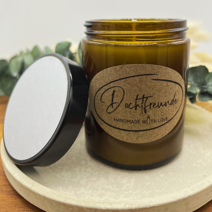 Papa Superheld: Originelle Premium RUBBELKERZE mit verdeckter BOTSCHAFT Duftkerze im Glas mit PERSONALISIERBAREM Kerzendeckel Mann Geschenk
