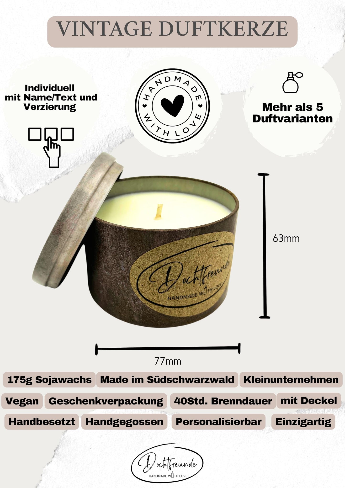 Lustige Duftkerze „Wir schenken uns nichts"