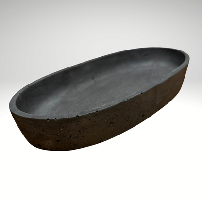 Handgemachte Betonschale "Oval" (29 cm) – Minimalistische Deko- & Ablageschale