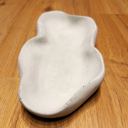 Design-Betonschale "Grey-Wave" – Oval & Organisch (29,5cm)