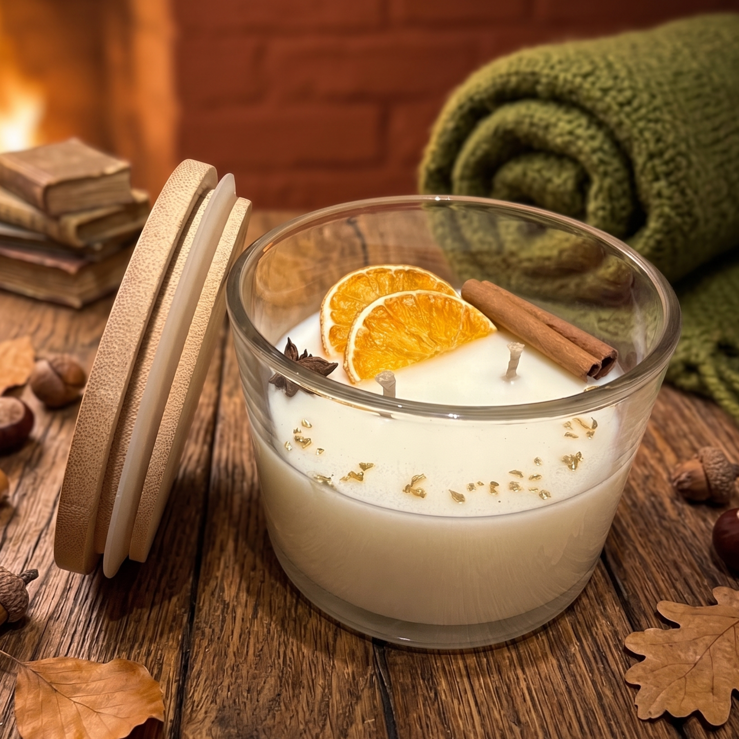 Premium Winter-Duftkerze im Glas | Vanilla Toffee & Weihnachtszauber