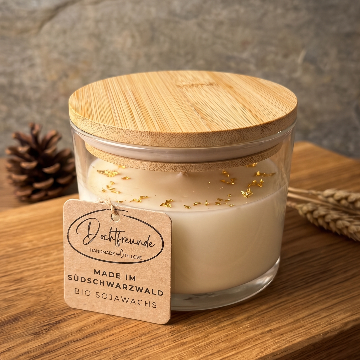 Premium Winter-Duftkerze im Glas | Vanilla Toffee & Weihnachtszauber