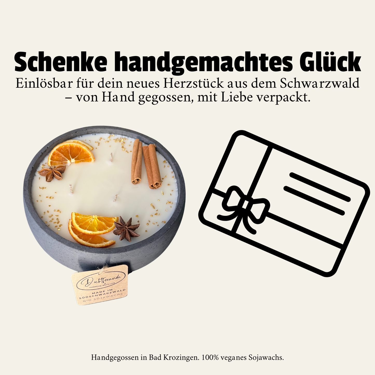 DochtFreunde Geschenkgutschein – Schenke handgemachtes Glück & Lichtmomente